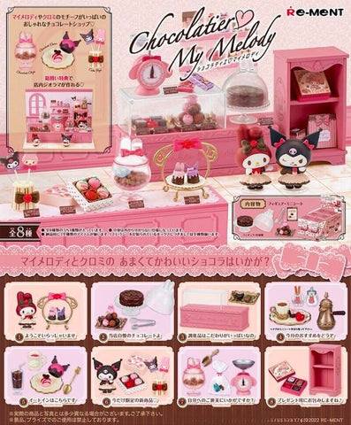 RE-MENT Sanrio My Melody and Kuromi Chocolate Shop Set